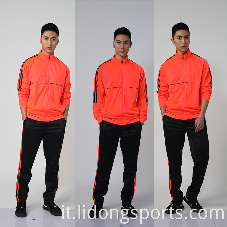 Lidong Soccer Sports semplice uomo personalizzato da donna per pista per pista slim fit per la giacca da calcio all'ingrosso con sport da corsa all'aperto